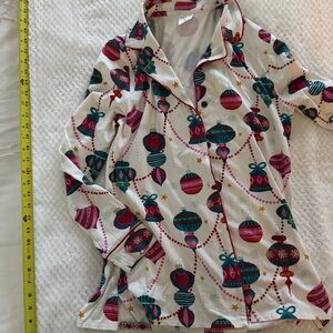 Soma Colorful holiday Ornament Print Pajama Top, S